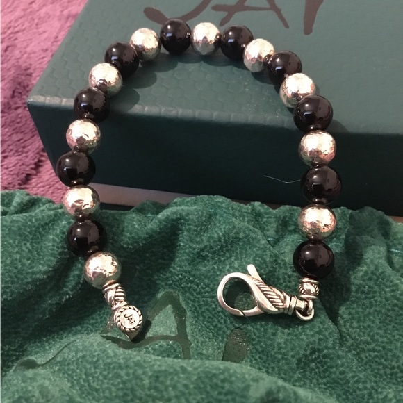 JAI John Hardy 8mm Hammered Solid Sterling Silver Bold Bracelet - Picture 4 of 11